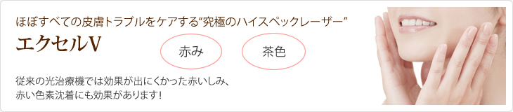 ほぼすべての皮膚トラブルをケアする“究極のハイスペックレーザー”エクセルV