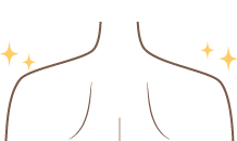 張った肩のラインの改善