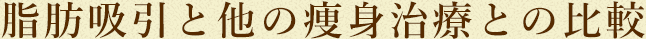 脂肪吸引と他の痩身治療との比較
